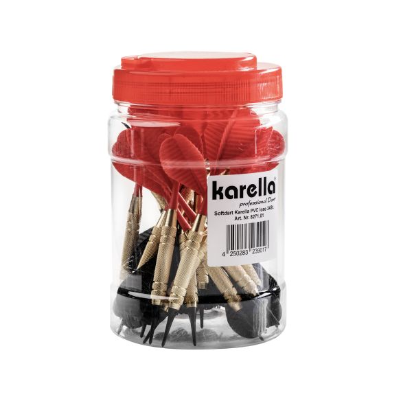Softdart Karella PVC 24 Stk. Rot und Schwarz